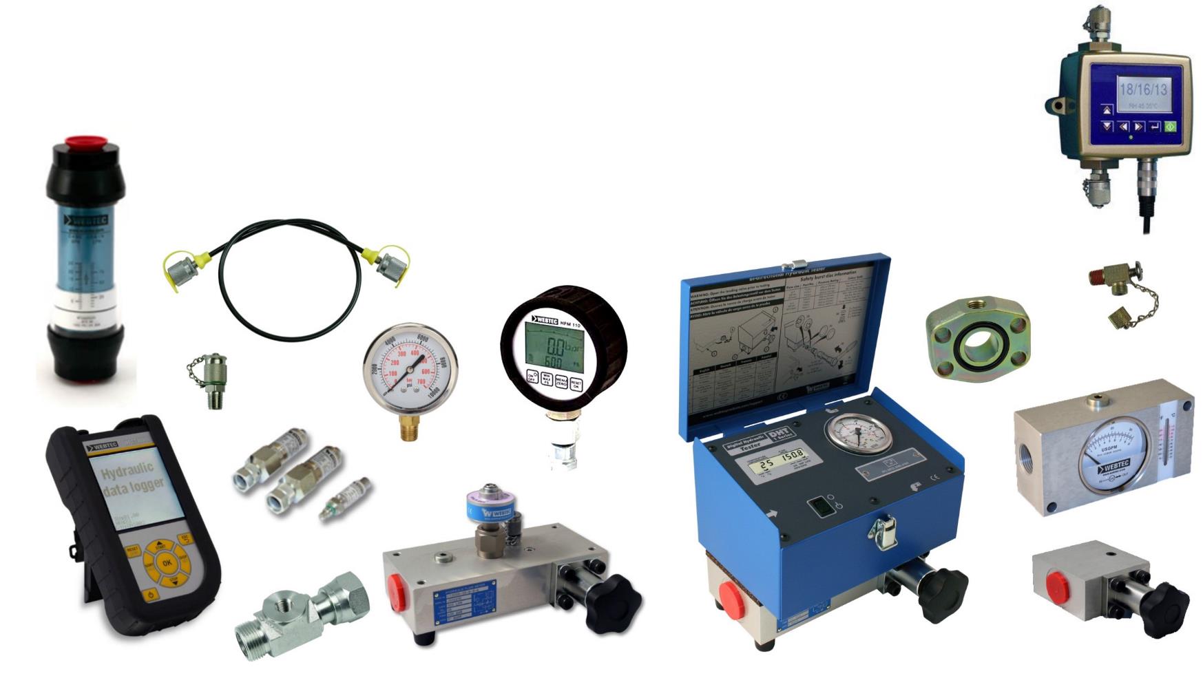 We Distribute a Wide Range of Hydraulic Diagnostic Tools and Instruments
Designed for Your Mobile or Industrial Equipments.
PRESSURE, TEMPERATURE, FLOW, ROTATION SPEED, PARTICLE COUNTERS
